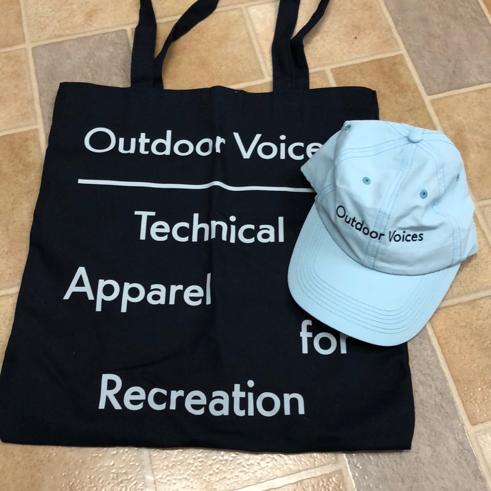 Outdoor voices San Francisco hat &bag